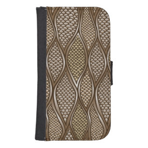 Stylized snake skin phone wallet
