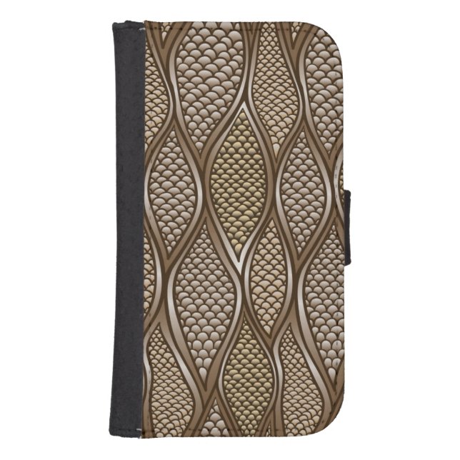 Stylized snake skin samsung galaxy wallet case (Front)