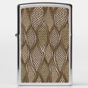Stylized snake skin zippo lighter