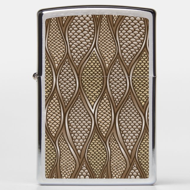 Stylized snake skin zippo lighter (Front)