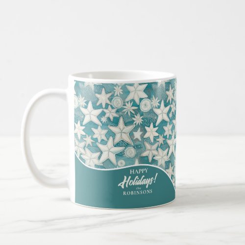 Stylized Starfish  Sand Dollars Pattern25 ID1009 Coffee Mug