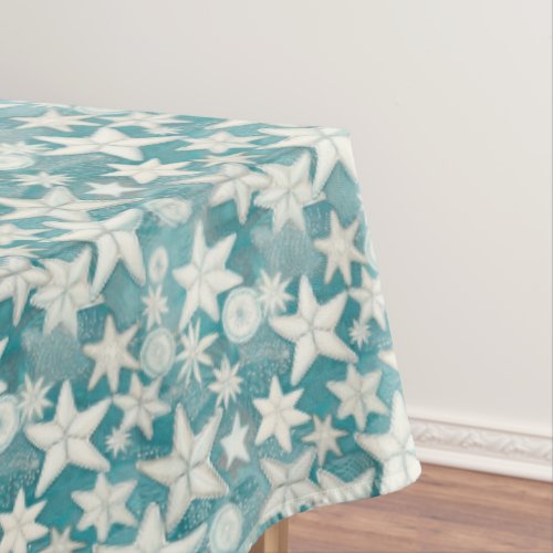 Stylized Starfish  Sand Dollars Pattern25 ID1009 Tablecloth