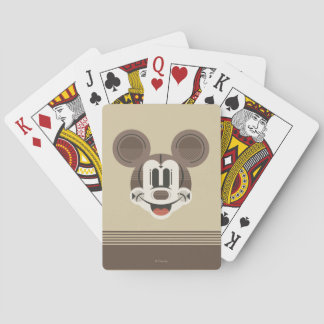 Stylized Stripes Retro Head Playing Cards
