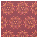 Stylized Sun /Flower Pattern custom &amp; color fabric