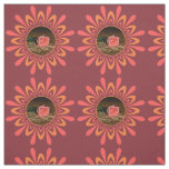 Stylized Sun/Flower Pattern with YOUR PHOTO fabric