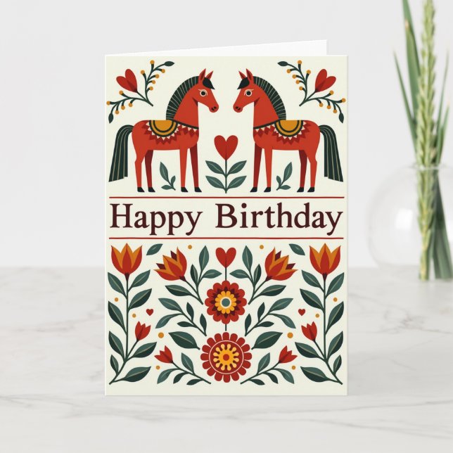 Stylized Sunburst Birthday Card (Front)