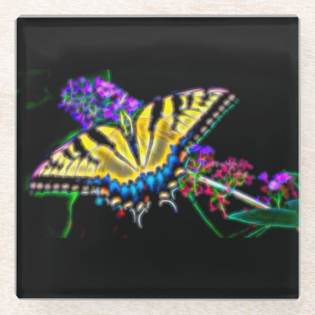 Stylized Swallowtail Butterfly   Coaster  (Front)
