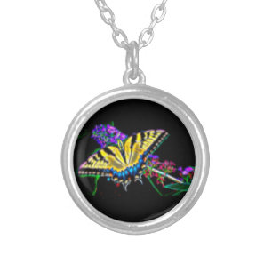 Stylized Swallowtail Butterfly   Necklace