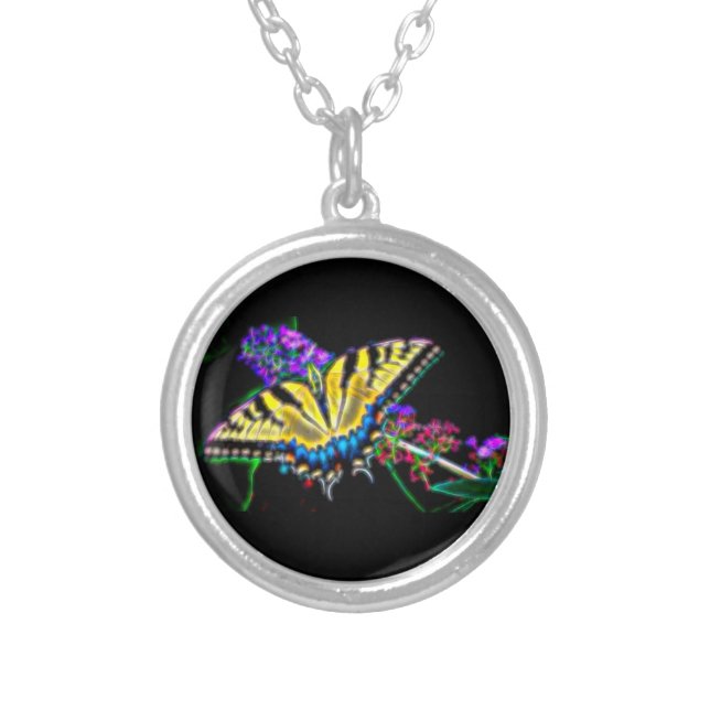 Stylized Swallowtail Butterfly   Necklace (Front)