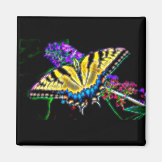 Stylized Swallowtail Butterfly  Playing Cards Magnet (Front)