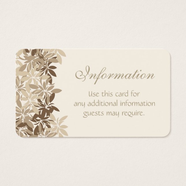 Stylized Tan and Brown Floral Leaves (Front)