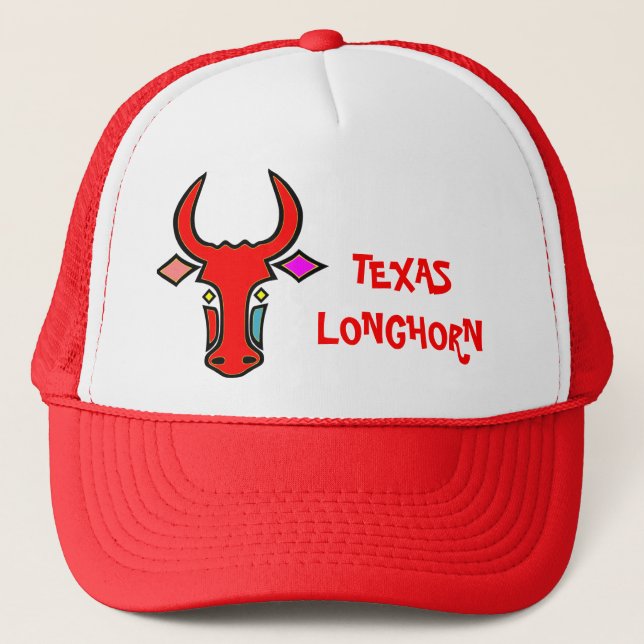 Stylized Texas Longhorn Cap (Front)