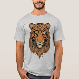 Stylized Tiger Illustration Tee