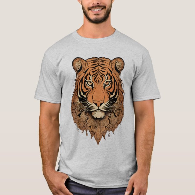 Stylized Tiger Illustration Tee (Front)