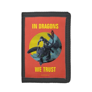 Stylized Toothless And Hiccup Flying Graphic Trifold Wallet by howtotrainyourdragon at Zazzle