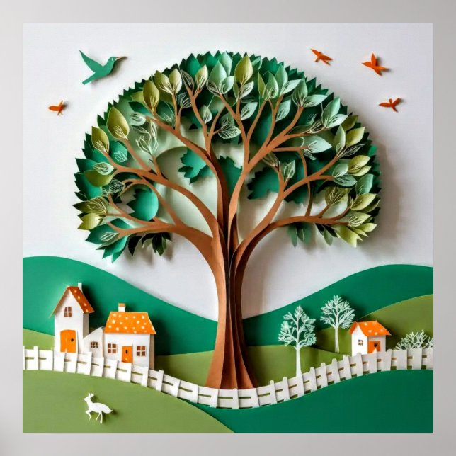 Stylized Tree #3 Decorative Wall Art  (Front)