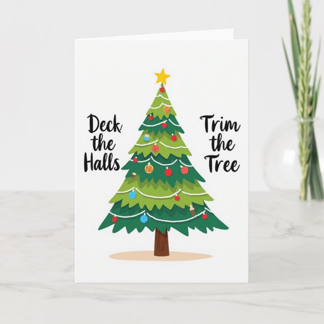 Stylized Tree Christmas Card (Front)