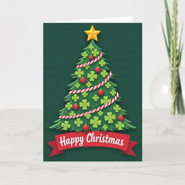 Stylized Tree Festive Card (Front)