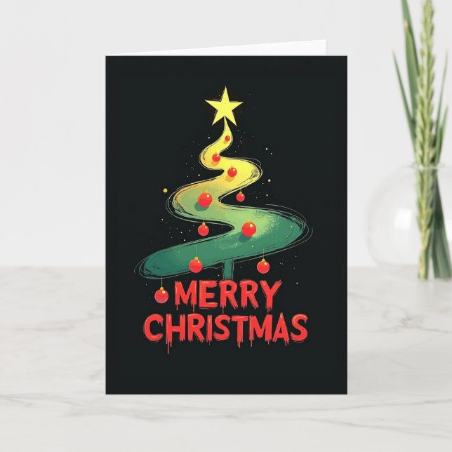 Stylized Tree Holiday Card (Front)