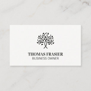 Stylized Tree Icon Business Card