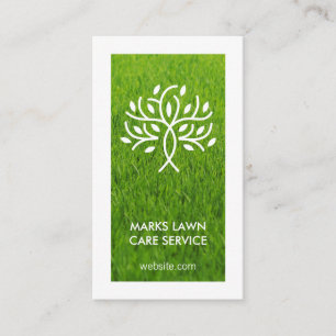 Stylized Tree Icon   Lawn Care   Tree Service Business Card