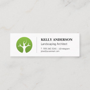 Stylized Tree Icon   Tree Trimming Service Mini Business Card