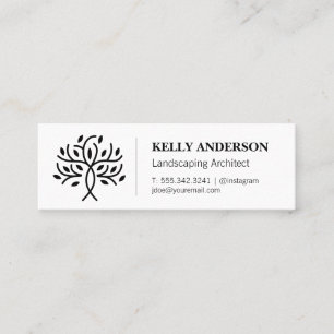 Stylized Tree Icon   Tree Trimming Service Mini Business Card
