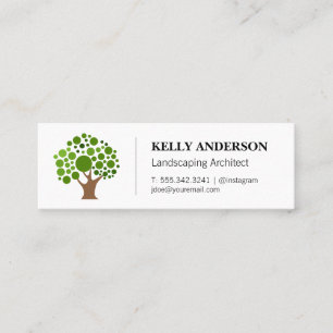 Stylized Tree Icon   Tree Trimming Service Mini Business Card