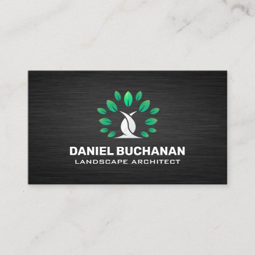 Stylized Tree Logo Business Card
