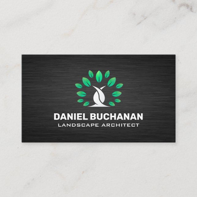 Stylized Tree Logo Business Card (Front)