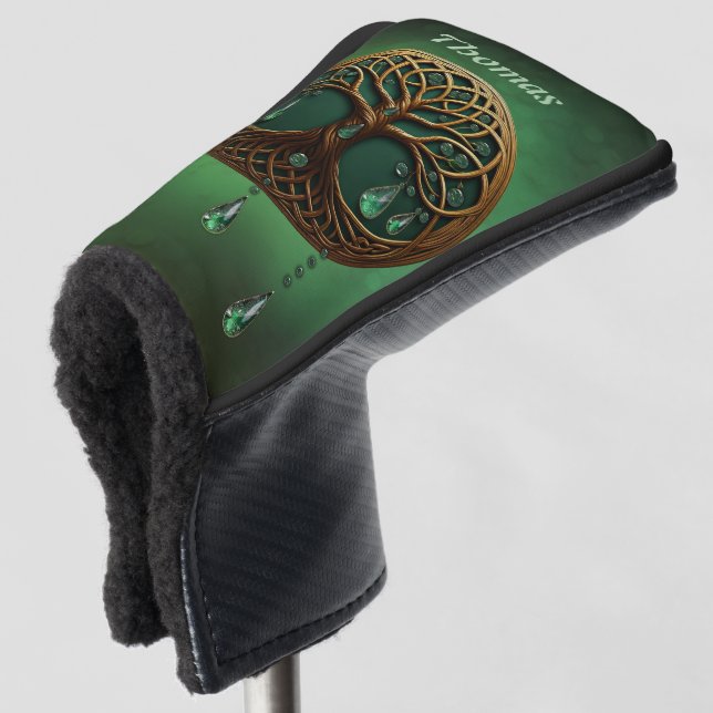 Stylized tree of life  golf head cover (3/4 Front)