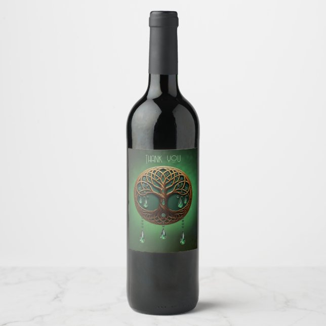 Stylized tree of life  wine label (Front)