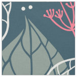 Stylized tropical leaves pattern fabric