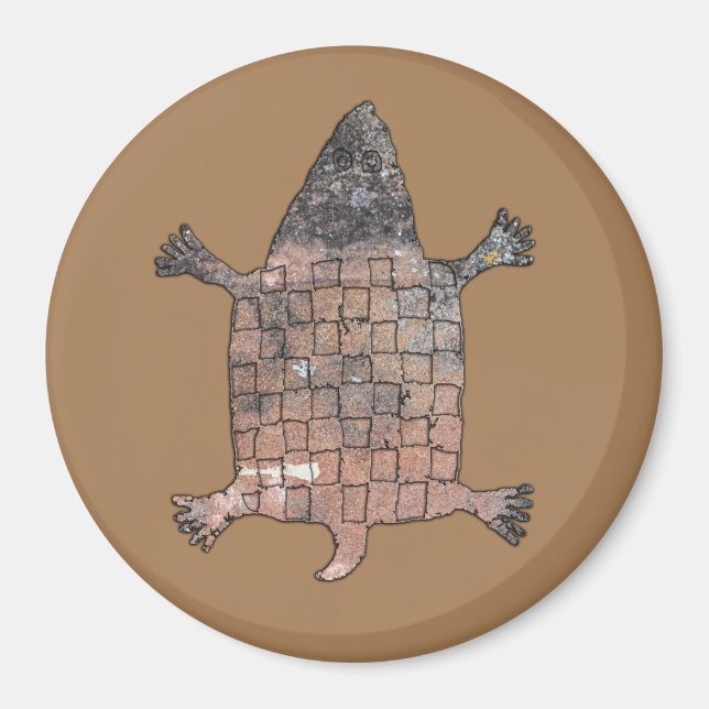 Stylized Turtle - Mimbres Pottery Design Magnet (Front)