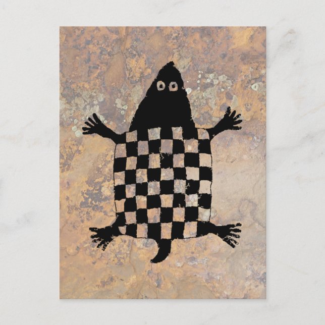 Stylized Turtle - Mimbres Pottery Design Postcard (Front)