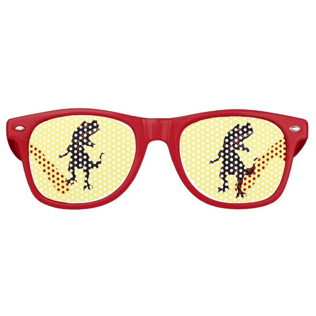 Stylized Tyrannosaurus Retro Sunglasses (Front)