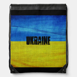Stylized Ukraine Flag Drawstring Backpack