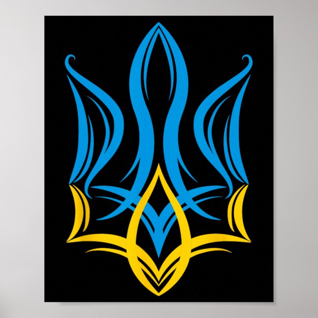 Stylized Ukrainian Coat Of Arms  Poster (Front)