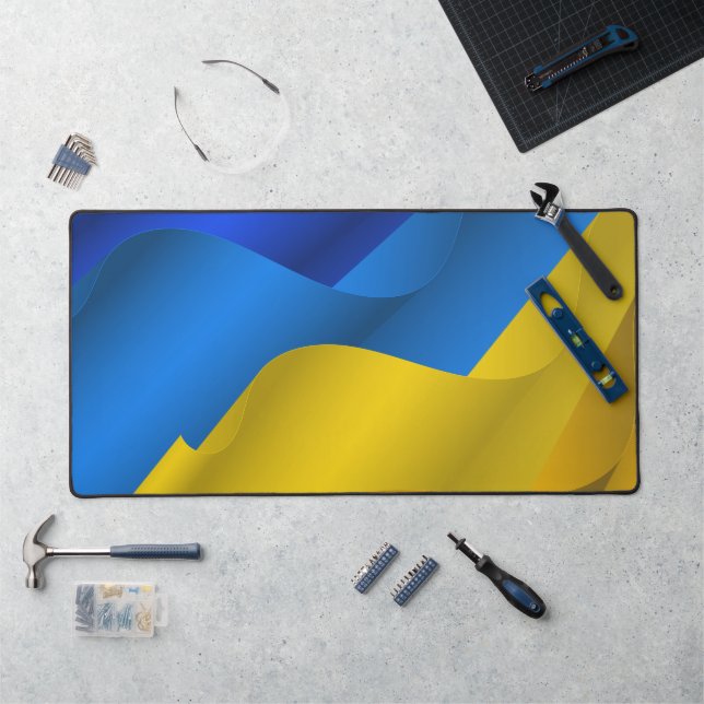 Stylized Ukrainian flag Desk Mat (Workstation)
