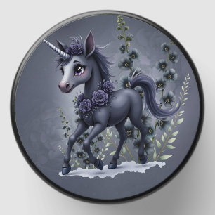 Stylized unicorn in floral splendor mini candle favors