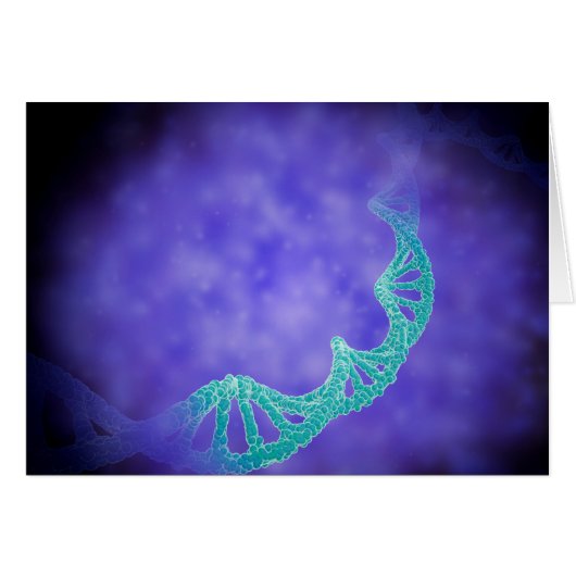 Stylized View Of Strands Of Human DNA Cards (Front Horizontal)
