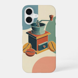 Stylized Vintage Coffee Grinder iPhone 16 Case