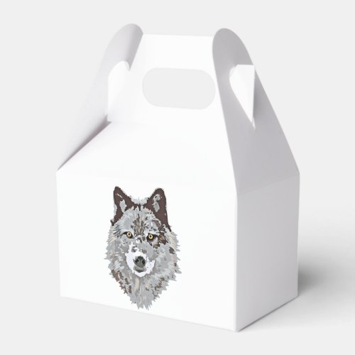 Stylized Wolf Head Favor Boxes