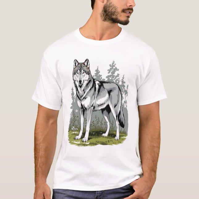 Stylized wolf T-shirt (Front)