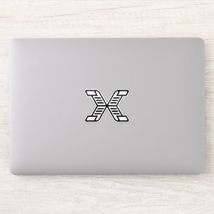 Stylized X Letter Monogram Sticker