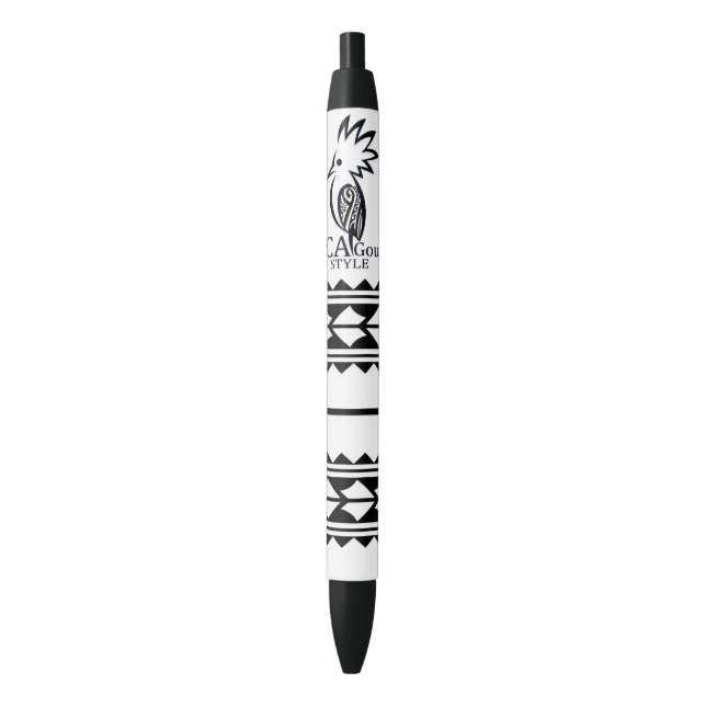 Stylo Cagou Style. Tribal Tattoo Pen (Front Vertical)