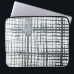 Stylus - Check Pattern Laptop Sleeve<br><div class="desc">Stylus I by Chariklia Zarris. Features stripes against a white background that create a checkered-like pattern.</div>