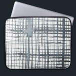 Stylus - Check Pattern Laptop Sleeve<br><div class="desc">Stylus I by Chariklia Zarris. Features stripes against a white background that create a checkered-like pattern.</div>