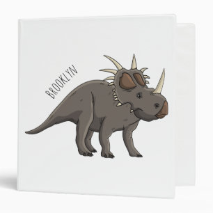 Styracosaurus cartoon illustration  3 ring binder