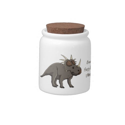 Styracosaurus cartoon illustration candy jar